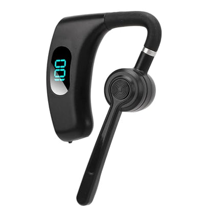 VBESTLIFE Bluetooth Headset, Bluetooth Earpiece, Noise Reduction Single Ear Earphones for Cell Phone, Laptop, Driver Trucker (Black) - color: Black