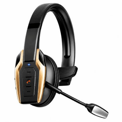 Trucker Bluetooth Headset, Bluetooth 6.0 Wireless Headset with ENC Noise Cancelling Mic, 58H Play Time, Hands-Free Headset for Truck Drivers, Office Calls & Driving-Gold - color: Gold