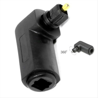 Digital Optical Audio Adapter 2 Pack 90 Degree Male to Female Toslink Compatible with Audio