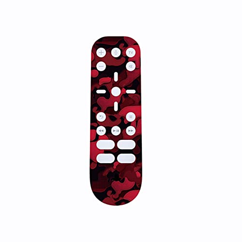 PlayVital Black Red Camouflage Full Set Skin Decal for ps5 Console Disc Edition, Sticker Vinyl Decal Cover for ps5 Controller & Charging Station & Headset & Media Remote - color: Black Red Camouflage