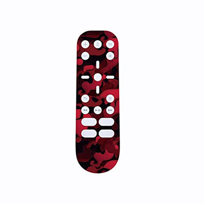 PlayVital Black Red Camouflage Full Set Skin Decal for ps5 Console Disc Edition, Sticker Vinyl Decal Cover for ps5 Controller & Charging Station & Headset & Media Remote - color: Black Red Camouflage