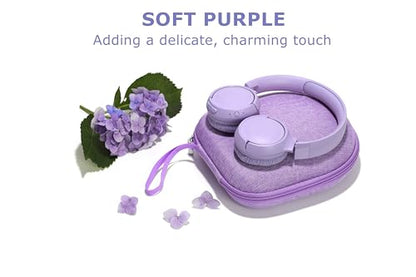 Ginsco Universal Headphone Case Compatible with JBL Tune 510BT 720BT, Sony WH-CH 720N/WH-CH520, with Sony/JBL/Soundcore Q20i Q30/BERIBES/TOZO/KVIDIO etc Wireless Headphones Purple - color: Purple