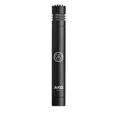 AKG Pro Audio P170 Professional, All Metal, Switchable Attenuation, Small Diaphragm Condenser Instrumental Microphone Silver Blue