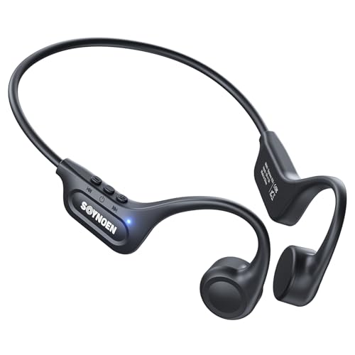 Bone Conduction Headphones, Open Ear Headphones Bluetooth 5.4 with Mic, 8H Playtime,Bone Conduction Earbuds IP56 Waterproof for Cycling, Hiking,Workout