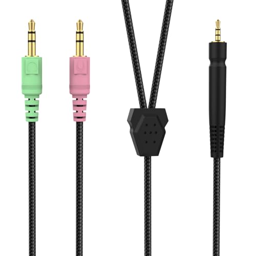 GSP 600 Replacement Cable Compatible with Sennheiser Game Zero, Game One, PC 373D, GSP 350, GSP 500, GSP 600, GSP 670, G4ME One Gaming Headset, 6.56ft
