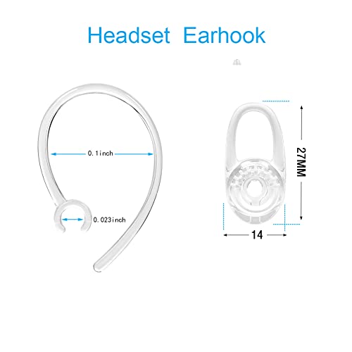 Plantronics M155 M165 M1100 M100 M55 M28 M25 Voyager Edge Earbuds Gel Ear Hooks Spare Fit Kit Replacement Silicone Antislip Accessories - size: Medium