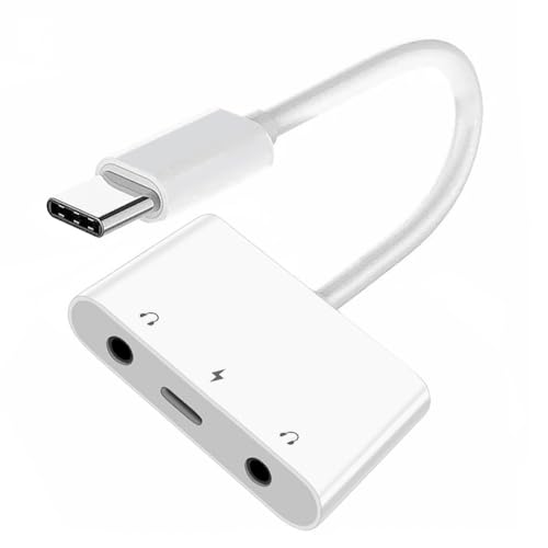 CY Type C USB-C to Dual 3.5mm Audio AUX & MIC Sound Card with PD Power Charge Adapter Compatible with Laptop Tablet Phone - style: Audio*2+PD