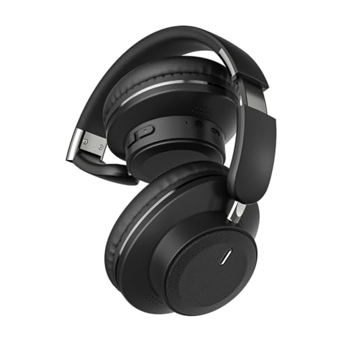 H9 Rotatable Wireless Headphones Over The Ear (Black) | Bluetooth Headsets,1.5m Audio Cable,Built-in Mic, Deep Bass Foldable Hi-res Lightweight, for Home,Travel,iOS,Android,Outdoor - color: Black