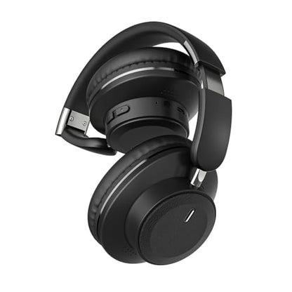 H9 Rotatable Wireless Headphones Over The Ear (Black) | Bluetooth Headsets,1.5m Audio Cable,Built-in Mic, Deep Bass Foldable Hi-res Lightweight, for Home,Travel,iOS,Android,Outdoor - color: Black