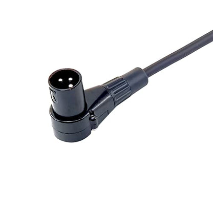 WJSTN Right Angle 3.5mm (1/8 Inch) TRS to XLR Male Stereo Audio Cable, 6in Balanced Audio Cord for Mic, Camera, Mixer