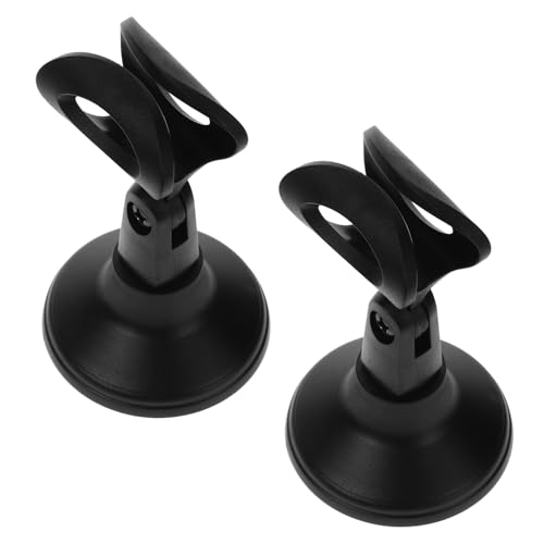 2pcs Adjustable Microphone Stand with Round Base Easy to Use Desktop Mic Stand for Home Studio Office to Use Box