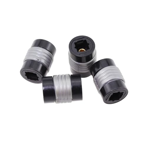 4PCS Optical Fibre Coupler Black Female to Female Digital Audio Extension Cable Connector Adapter Compatible with CD and Dolby Digital DTS Surround Sound Receivers