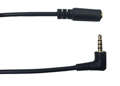 CERRXIAN 1Ft 3.5mm 4 Pole Male to 3 Pole Female Gold Plated Stereo Audio Cable Headset Extension Cable for Phones, Headphones, Speakers, Tablets, PCs, MP3 Players and More(2-Pack)