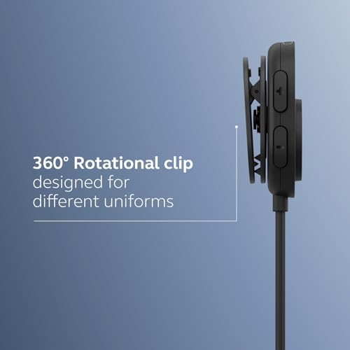 Jabra Perform 10 Wired PTT Earpiece with in-Line Clip-On Noise-Cancelling Microphone, Android Devices Only, Works with Walkie Talkie app in Microsoft Teams, Zello and Zebra, USB-C Connectivity, Black