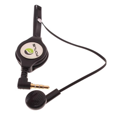 Headphone Retractable Mono Earphone for Compatible with Samsung Galaxy A25 5G/A15 5G - 3.5mm w Mic Headset Handsfree Earbud Earpiece