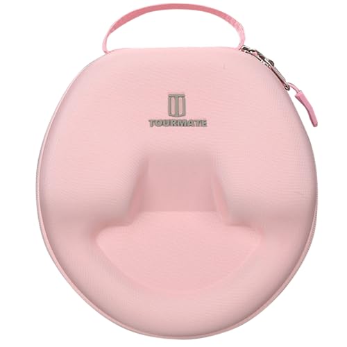 Hard Travel Case for Logitech Zone Vibe 100/125 Wireless Ear Headphones, Protective Carrying Storage Case - Tourmate（only case） - color: Pink