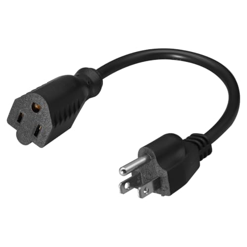 Toptekits Heavy-Duty Power Extension Cord,NEMA 5-15P to NEMA 5-15R Power Extension Cable, US 3 Prong Male Plug to Female Socket Power Cable Cord (16AWG, 10ft/3m) - size: 10ft/3m, style: 16AWG