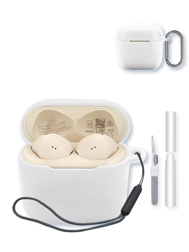 Case for Sennheiser ACCENTUM Open True Wireless Bluetooth Headphones,Soft Protective,BOVUGAC Silicone Case Cover with Keychain & Cleaning Kit & Lanyard for Sennheiser ACCENTUM Open-White - color: Noctilucent green