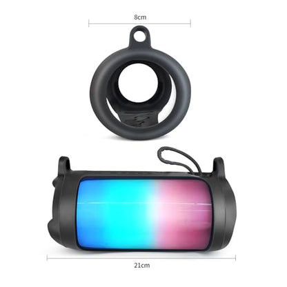 Silicone Carrying Cover for JBL Pulse 5,Travel Protective Soft Silicone Cover Sleeve Case Fit for JBL Pulse 5 Bluetooth Speaker (Black) - color: Black