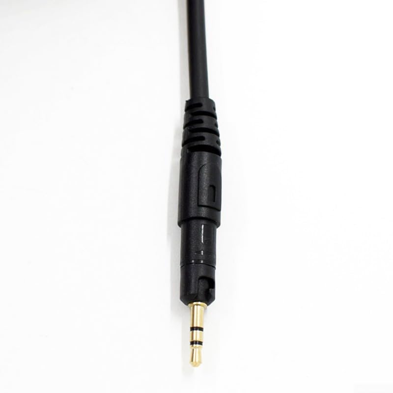 Stretch Replacement Cable For ATH-M50x And ATH-M40x Headphones, Coiled Spring Cord With 1/8 Inch TRS And 1/4 Inch Adapter, Black