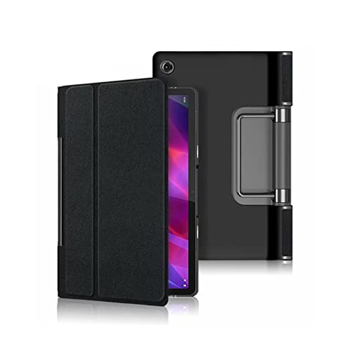 Case for Lenovo Yoga Smart Tab 11 inch YT-J706F/N Tablet 2021 PU Leather Lightweight Shell Shockproof Protective Cover - color: Black