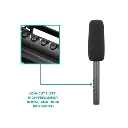 Movo Shotgun Blimp Microphone Bundle - Powerful XLR Microphone for Camera - Video Mic for DSLR Camera Accessories - Shotgun Mic Grip for Boom Mic - Blimp with XLR Cables - Pro Video Equipment