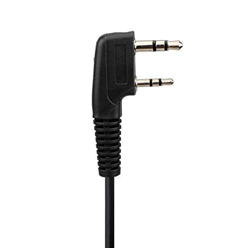 Retevis Overhead Walkie Talkie Headset, Boom Mic, for RT22/RT68/RT21/H777 | Adjustable Headband, 2 Pin, Compatible with Pxton, Baofeng, Kenwood Walkie Talkie, Walkie Talkie Earpiece with Mic (1 Pack)