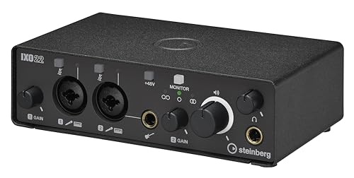 Steinberg IXO22 2x2 USB 2.0 24-Bit/192kHz Audio Interface With Cubase AI, Cubasis LE and Steinberg Plus Software - color: Black, style: IXO22