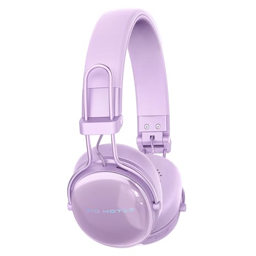 Wireless On-Ear Headphones, Active Noise Cancelling, Bluetooth 5.4, Hi-Res Sound, 55H Playtime, Lightweight and Comfortable, Foldable Design, for Home Office Travel, Purple - color: Purple