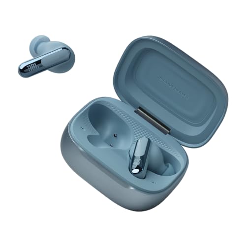 JBL Live Beam 3 - True Wireless Noise-Cancelling Stick-Closed Earbuds, 48Hrs Total Playback, Wireless Charging, 6 Mics for Perfect Calls, Multi-Point Connection, IP55 Waterproof and dustproof (Blue) - color: Blue