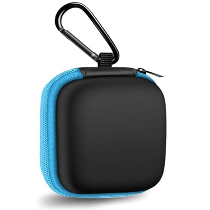 1 Pack Square Earbud Case Storage Bag with Carabiner, Blue - color: C2-square blue
