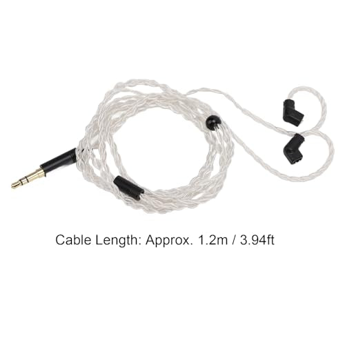 IEM Cable, Silver Plated Earphone Cable for QDC, AS12, AS16, ZSX, ZSN, ZS10 Pro, EDX, UE 18Pro, TRN, QDC, CCA, 2pin 0.78mm, 3.5mm