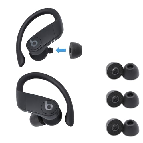 Comply Memory Foam Replacement Ear Tips, Black, Small (3 Pairs) | For Beats Powerbeats Pro, Beats Flex, Beats X, Powerbeats 1, 2, 3, Ultimate Comfort, Secure Fit, Superior Noise Isolation - size: Small