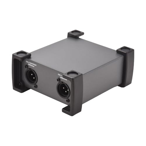 HUIOP 2 Channels Passive DI-Box Unit Hum Eliminator 1/4'' Instrument Direct Box to XLR Professional Impedance Transform Audio Isolator DI Direct Box for Touring and Live Performances