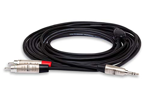 Hosa HMR-006Y Pro Stereo Breakout Cable - 3.5mm TRS Male to Dual RCA Male - 6 foot