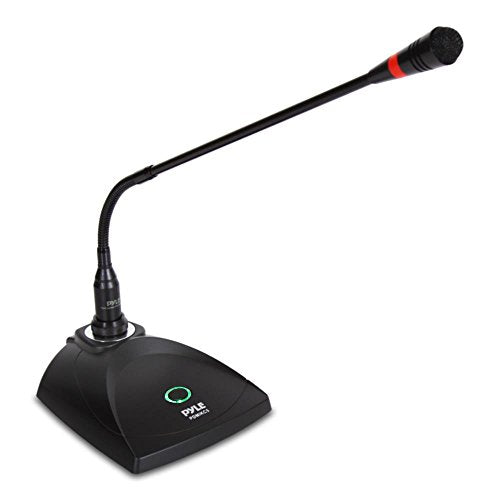 Pyle Home Compact Public Address Mono Amplifier - Professional 50W Mini Home Power Audio Sound PA Speaker Receiver System w/RCA, PT110 & Home Desktop Gooseneck Wired Microphone System -PDMIKC5 Black