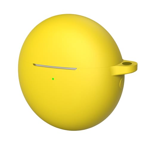Durability Silicone Protective Cover for Wireless Earbuds with AntiScratch Design with Carrying Hook - color: Yellow