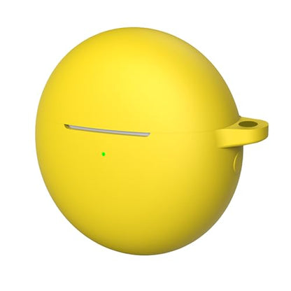 Durability Silicone Protective Cover for Wireless Earbuds with AntiScratch Design with Carrying Hook - color: Yellow