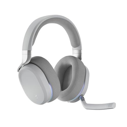Fractal Design Scape Light - Wireless PC Gaming Headset - Detachable Flip-to-Mute Microphone with Noise Cancellation - Battery Life Up to 40 Hours - Configurable Ambient Lighting - Gray - color: Light