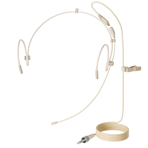 J K Professional Headset/Headworn Microphone MIC-J 071S Compatible with Sennheiser Wireless System - Omnidirectional Mic - Super Lightweight & Creative Design & Smallest Cartridge