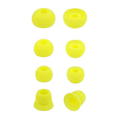 Replacement Silicone Earbuds Ear Tips Eargels Buds Set Compatible with Beats Powerbeats 3 Powerbeats 2 Wireless in-Ear Earphones (4 Pairs/Yellow) - color: Yellow