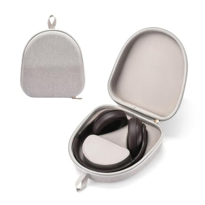Headphone Case Compatible with for Beats Studio Pro/Beats Solo3/ Beats Studio3/ Beats Solo2/ Beats Solo Pro Bluetooth Over-Ear Headphones,Hard Shell Travel Carrying Bag (Light Gray)