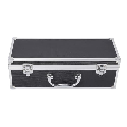 Asixxsix Hard Shell Carrying Case for Wireless Microphone Systems, Portable Equipment Storage Case, Aluminum Alloy Sturdy Build, EVA Foam Interior, IP67 Rain Proof