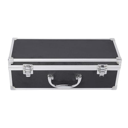 Asixxsix Hard Shell Carrying Case for Wireless Microphone Systems, Portable Equipment Storage Case, Aluminum Alloy Sturdy Build, EVA Foam Interior, IP67 Rain Proof