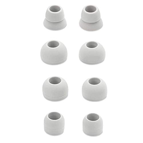 Replacement Silicone Earbuds Ear Tips Eargels Buds Set Compatible with Beats Powerbeats 3 Powerbeats 2 Wireless in-Ear Earphones (4 Pairs/Light Grey) - color: Light Grey