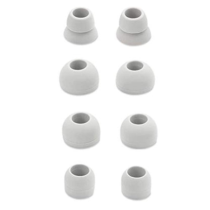 Replacement Silicone Earbuds Ear Tips Eargels Buds Set Compatible with Beats Powerbeats 3 Powerbeats 2 Wireless in-Ear Earphones (4 Pairs/Light Grey) - color: Light Grey