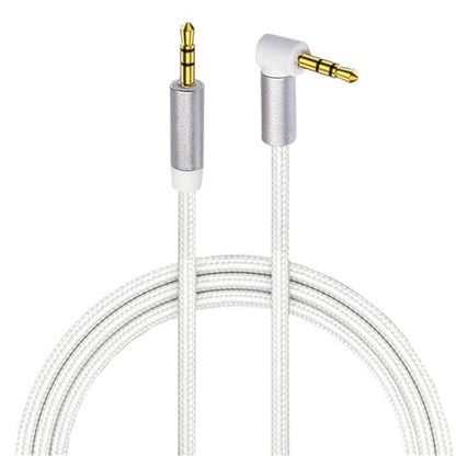 3.5Mm Aux Cable 3.5Mm Aux Cord 90 Degree Right Angle Auxiliary Cable Easy Connection Quality Sound for Smartphones and Speaker, Length: 200cm, White - size: Length: 200cm
