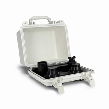 DemerBox: Waterproof, Portable, and Rugged Outdoor Bluetooth Speakers. Loud Sound, Deep Bass, 40+ hr Battery Life, Dry Box + USB Charging, Multi-Pairing Party Mode. Built to Last (Uyuni White, DB2) - color: Uyuni White