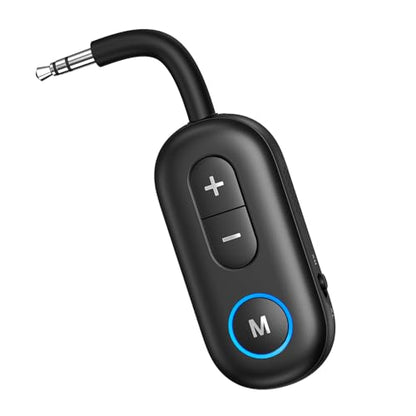 Upgraded Bluetooth 5.3 Transmitter Receiver 2 in 1, Bluetooth Adapter for Airplane, Low Latency, Hands-Free, 3.5mm Aux Audio Adapter for Travel Flight Car Home Stereo Theater - color: Black