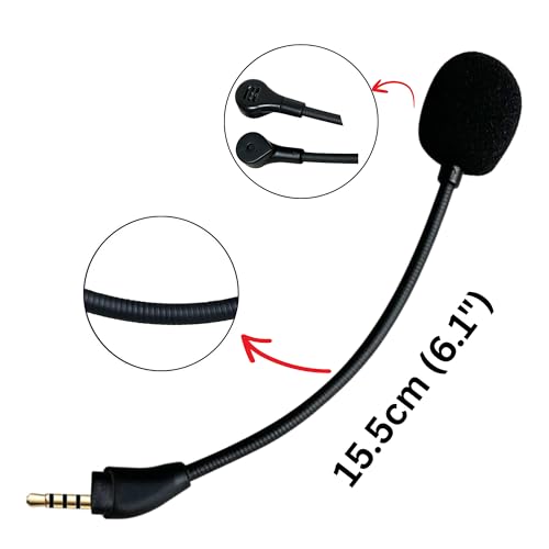 Hyperx Cloud 3 Mic Replacement, Wired/Wireless Gaming Headphone – Noise Cancelling Boom Microphone Gaming Consoles, PC, 3.5mm Jack (Not for Hyper X Cloud II and Other HyperX Headsets) - style: Mic Cloud III for HyperX Wired/Wireless